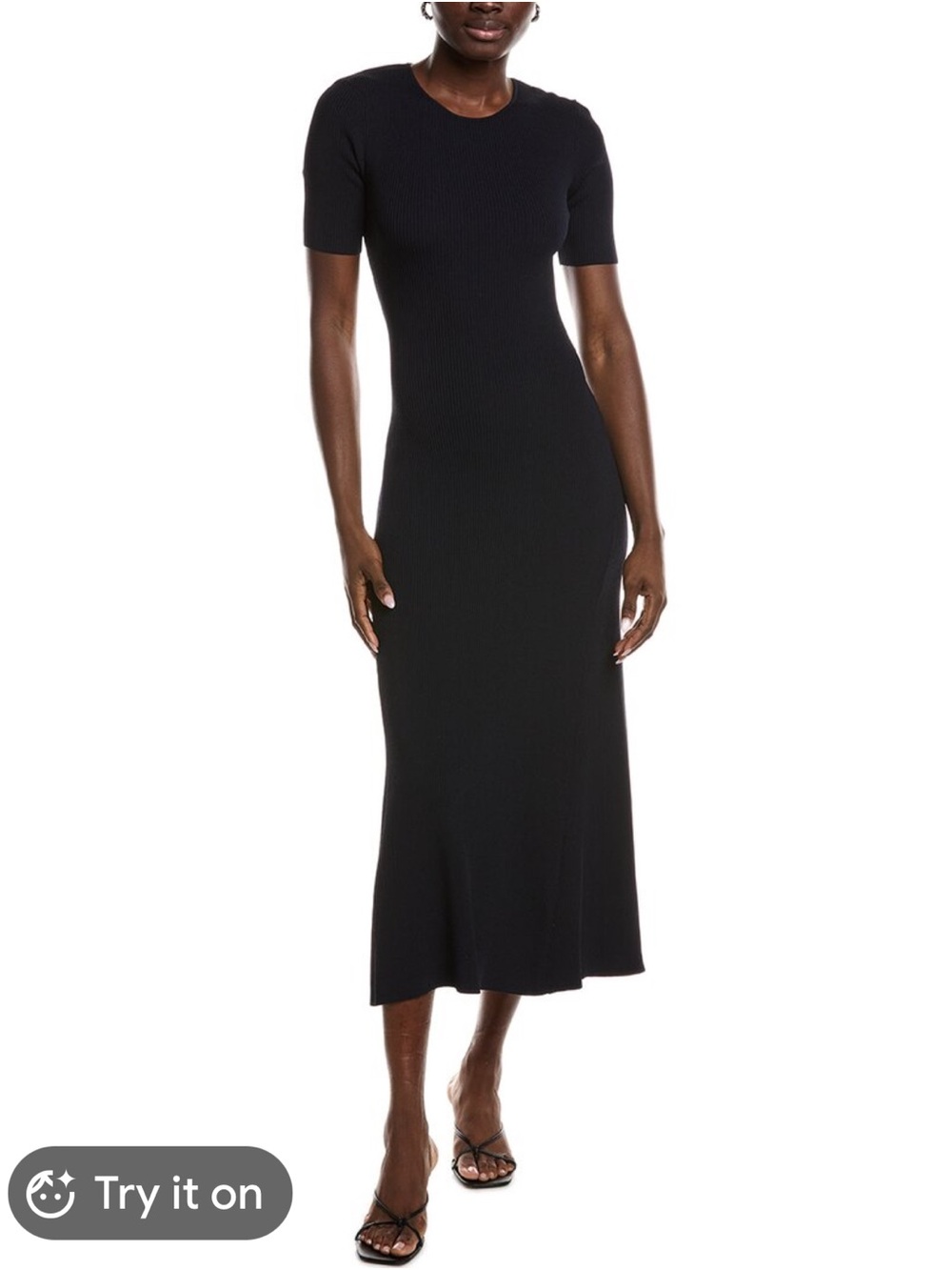 MAJE Rib Knit Midi Dress